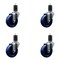 Service Caster 4'' Solid Poly Wheel Swivel 1-5/8'' Expanding Stem Caster Set, 4PK SCC-EX20S414-SPUS-158-4 - alternate 1
